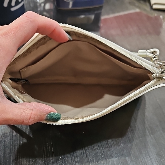 Coach Multicolor Sketch Print Wristlet with White Trim - Picture 6 of 6